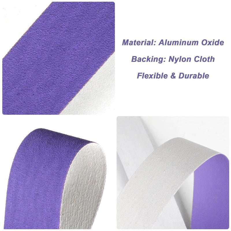 Alytree 5 Grits Emery Cloth Roll with Dispenser, 150 240 320 400 600 Grits Abrasive Sand Paper for Metal and Wood Furniture - 6M Purple Sandpaper Rolls - Image 3
